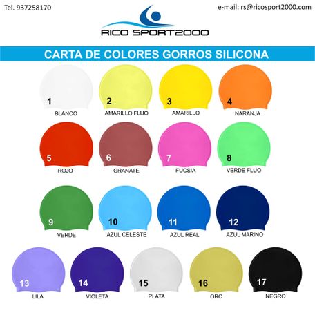 Carta de Colores Gorros de Silicona